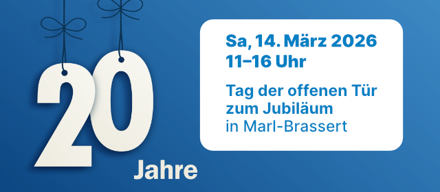 Tag der offenen Tür zum 20. Jubiläum am 14.03.2026 von 11-16 Uhr